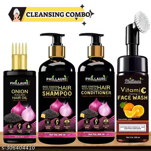 Phillauri Hair Care Kit, Hair Oil, Shampoo, Conditioner and Facewash Combo kit