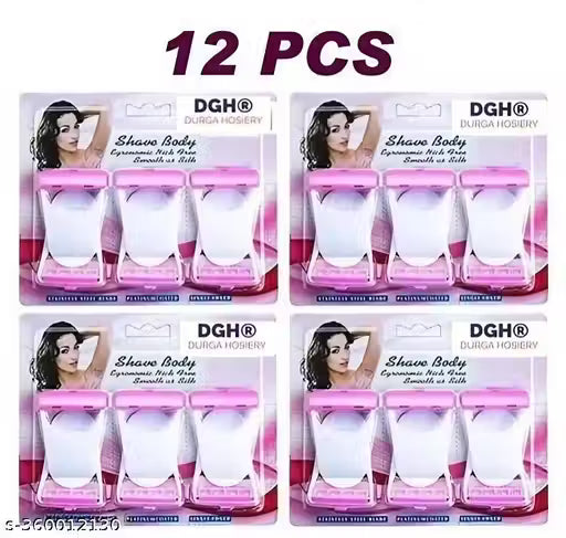 12 Pcs Women Girl Body shaver Disposable Hair Removal (Pack of 12)