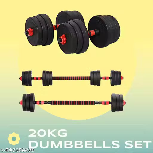 20kg Adjustable Dumbbells, Weight Plates (10KG SET HOME GYM SET, COMBO SET