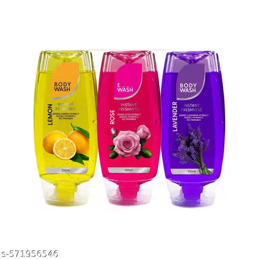 Refreshing & Soothing Shower Gel – Lemon | Rose | Lavender – 3×100 ml
